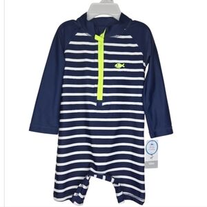 Carter's Infant Boys One Piece Long Sleeve Rash Guard Size 18 Months NWT